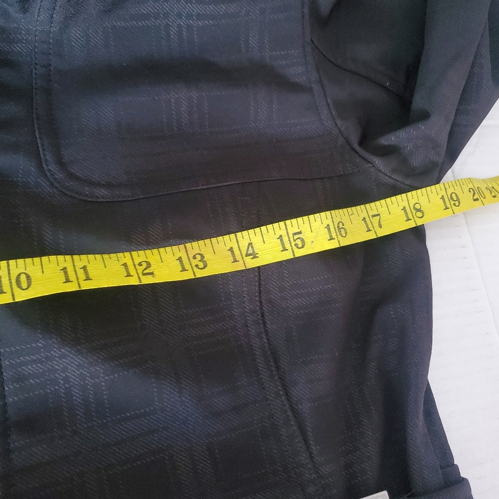 Free Country Woman's Black Plaid Hooded Trench Coat With Faux Fur Lining Sz S - Picture 11 of 16